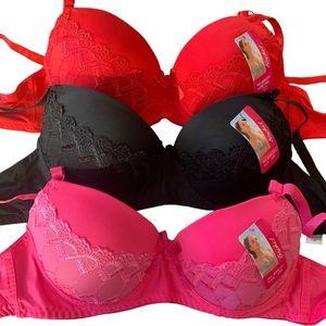 3 Pack Underwire Bras. NWT. Various sizes
